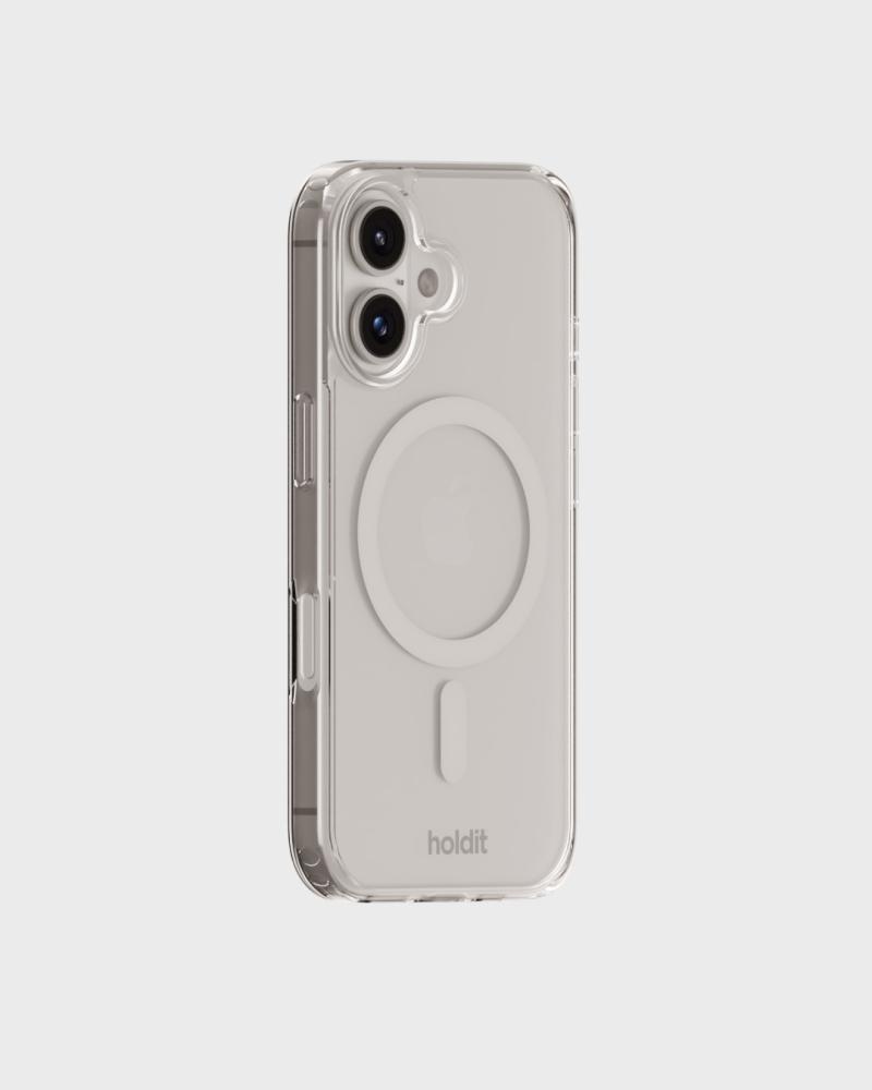 holdit holdit iPhone 16 Mobilskal MagSafe Vit/Transparent