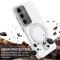  Samsung Galaxy S25 / S24 Skal MagSafe Kickstand Hybrid Vit