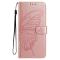  iPhone 17 Pro Fodral Med Fjäril Tryck Roséguld