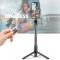  Selfie Stick Tripod 106 cm Trådlös Bluetooth Svart
