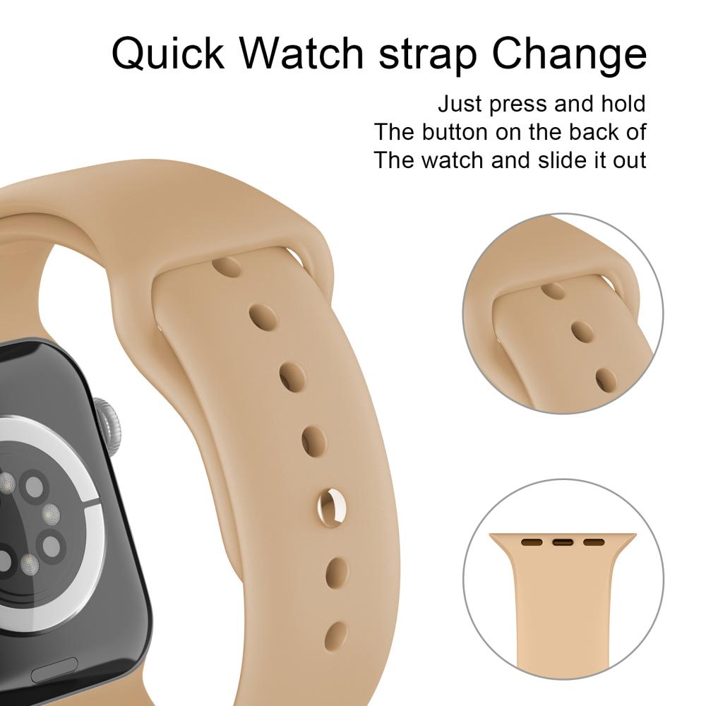 ColorPop Apple Watch 42/44/45/46/49 mm Silikon Armband (M/L) Valnöt