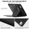  iPad Pro 11 2025/2024 Fodral Läder Kickstand Korthållare Svart