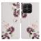  Xiaomi 17 Fodral Läder Blommor Rosa