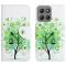  Motorola Moto G86 Power/G86 5G Fodral Läder Grönt Träd