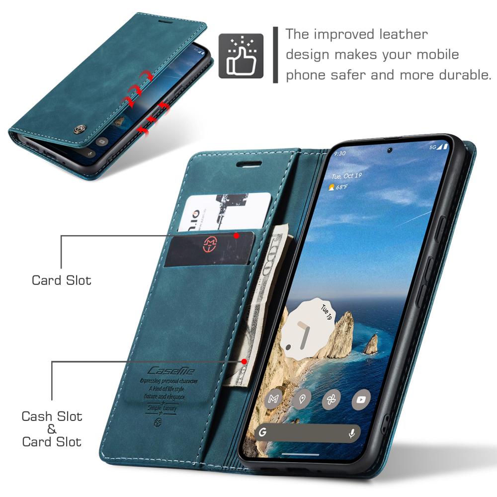 CASEME CASEME Google Pixel 10/10 Pro / 9/9 Pro Fodral Flip Retro Läder