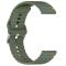  Klockarmband 22 mm Silikon Wave Design Militär Grön