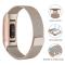  Milanese Loop Metall Armband Fitbit Charge 4/3 Champagne Guld