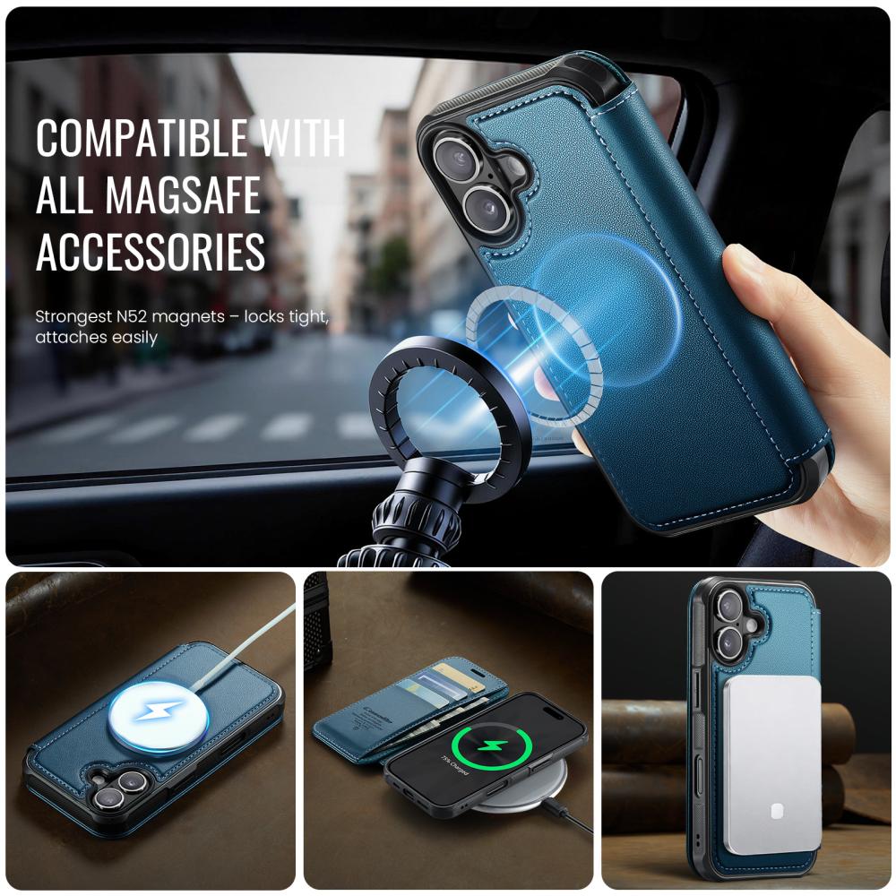 CASEME CASEME iPhone 17 Skal RFID Plånbok Blå