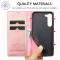 LC.IMEEKE LC.IMEEKE Galaxy S24 Plus Fodral Flip Läder Roséguld