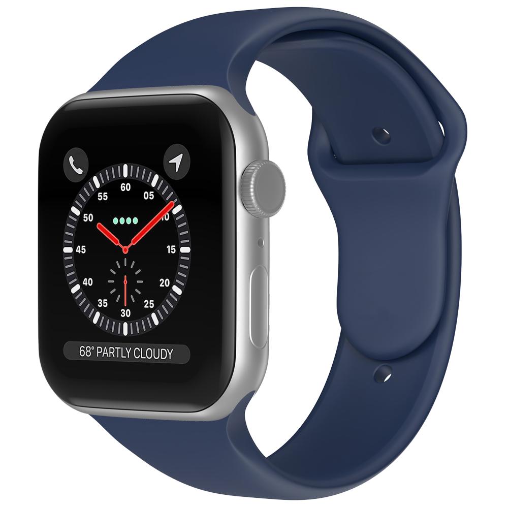 ColorPop Apple Watch 42/44/45/46/49 mm Silikon Armband (M/L) Midnight Blue