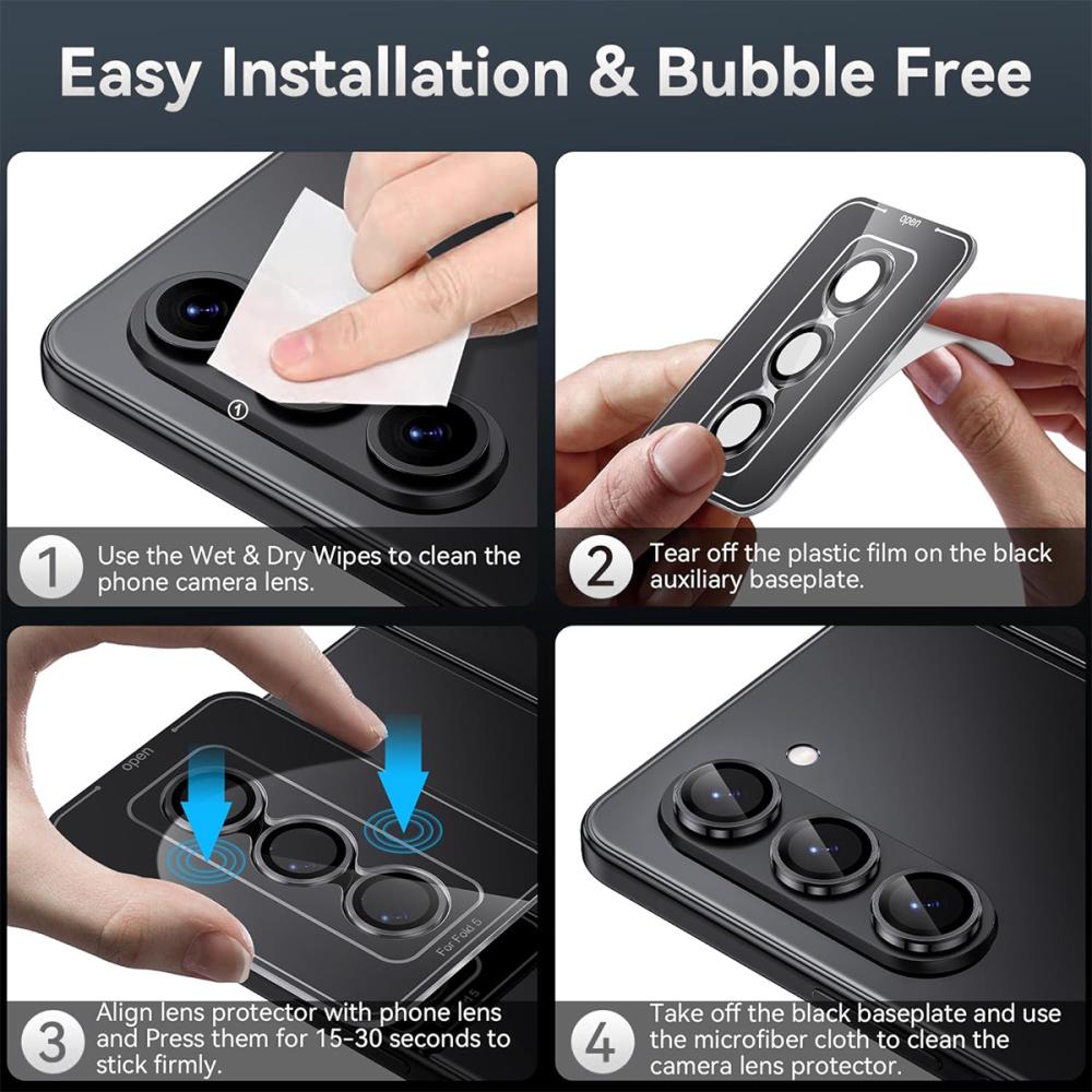 ENKAY ENKAY Samsung Galaxy Z Fold 7 Linsskydd Silver