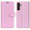  Samsung Galaxy A15 5G Fodral Litchi Läder Ljus Rosa