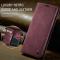 CASEME CASEME Galaxy S24 Plus Fodral Flip Retro Läder Vinröd