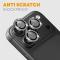 NORTHJO NORTHJO iPhone 18 Pro/18 Pro Max Linsskydd Strass Svart