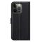  iPhone 13 Pro Fodral Litchi Läder Svart