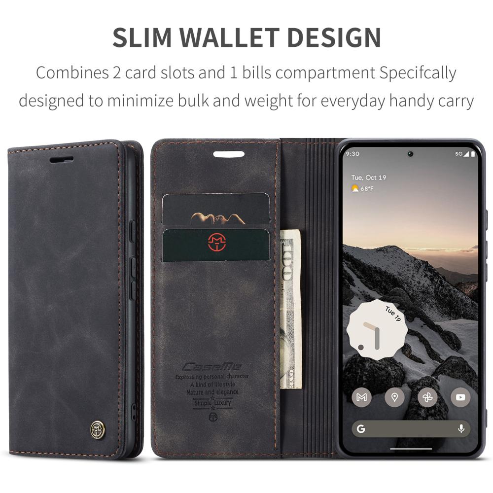 CASEME CASEME Google Pixel 10/10 Pro / 9/9 Pro Fodral Flip Retro Läder