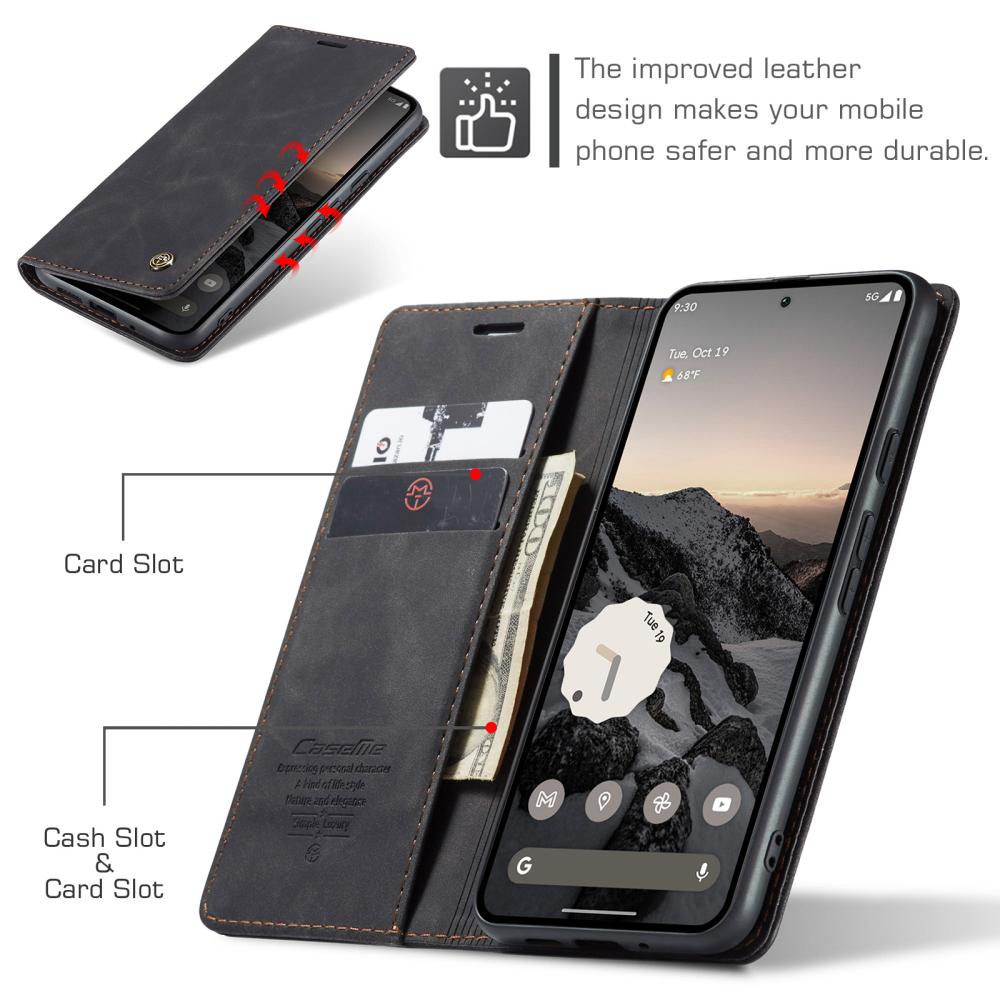 CASEME CASEME Google Pixel 10/10 Pro / 9/9 Pro Fodral Flip Retro Läder