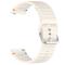  Klockarmband 22 mm Silikon Wave Design Off White