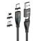 ENKAY ENKAY 2 m 6in1 PD 100W USB-C/USB-A - USB-C/Lightning/MicroUSB