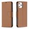  iPhone 12 Pro Max - Litchi Fodral - Brun