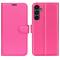  Samsung Galaxy A15 5G Fodral Litchi Läder Rosa