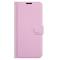  iPhone 13 Pro Fodral Litchi Läder Ljus Rosa