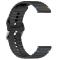  Klockarmband 20 mm Silikon Wave Design Svart