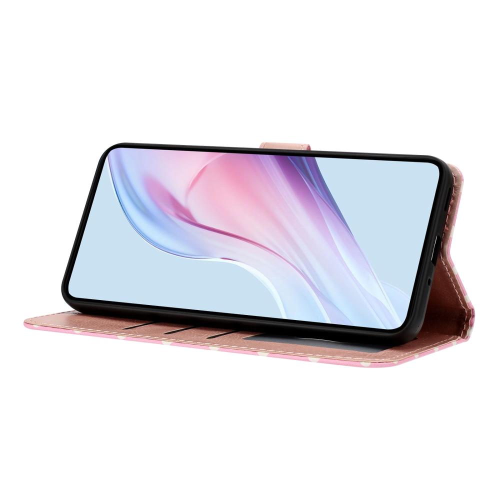  Google Pixel 11 / 11 Pro Fodral Läder Prickigt Mönster Rosa