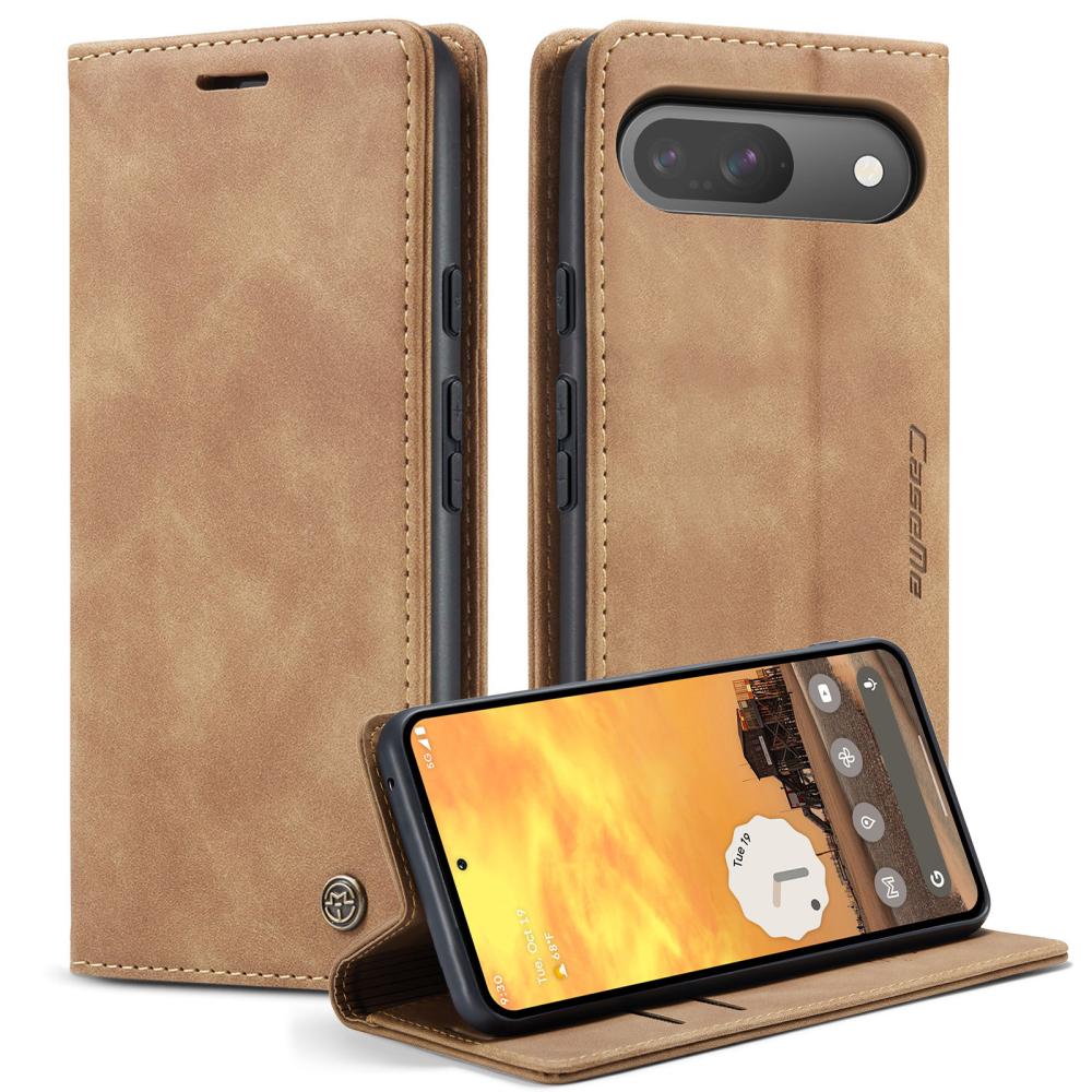 CASEME CASEME Google Pixel 10/10 Pro / 9/9 Pro Fodral Flip Retro Läder
