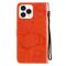  iPhone 13 Pro Max - Butterfly Läder Fodral - Orange