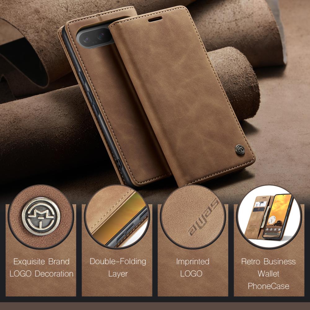 CASEME CASEME Google Pixel 10/10 Pro / 9/9 Pro Fodral Flip Retro Läder