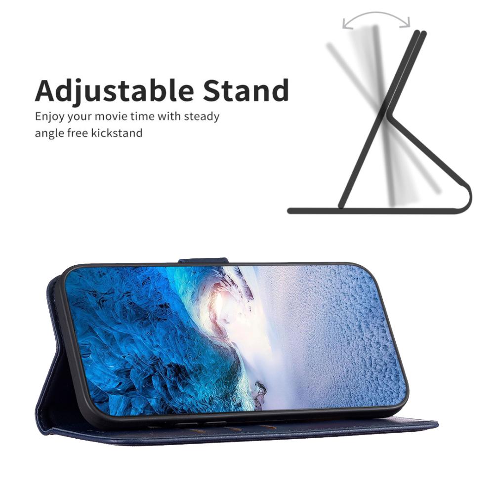 BINFEN BINFEN iPhone 17 Pro Max Fodral Läder Blå