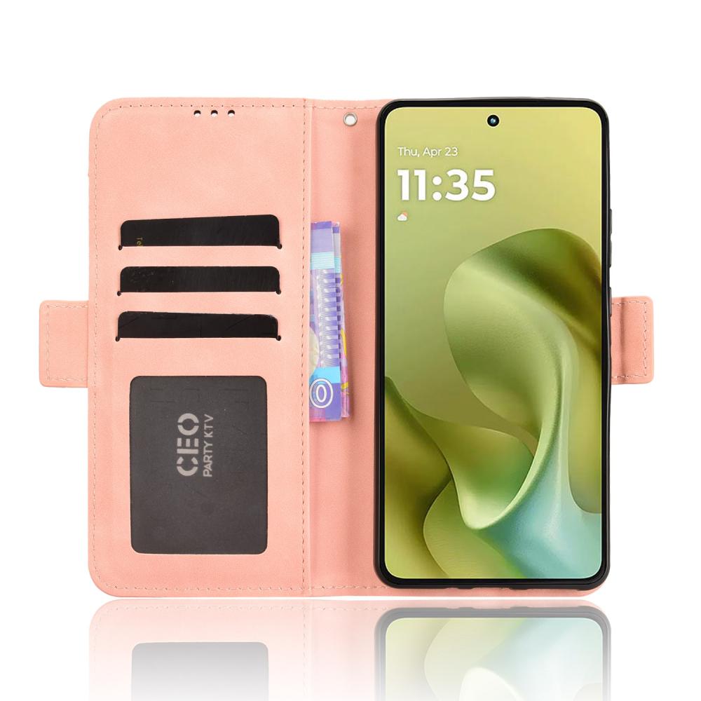  Motorola Moto G86 5G Fodral Med Avtagbart Kortfack Rosa
