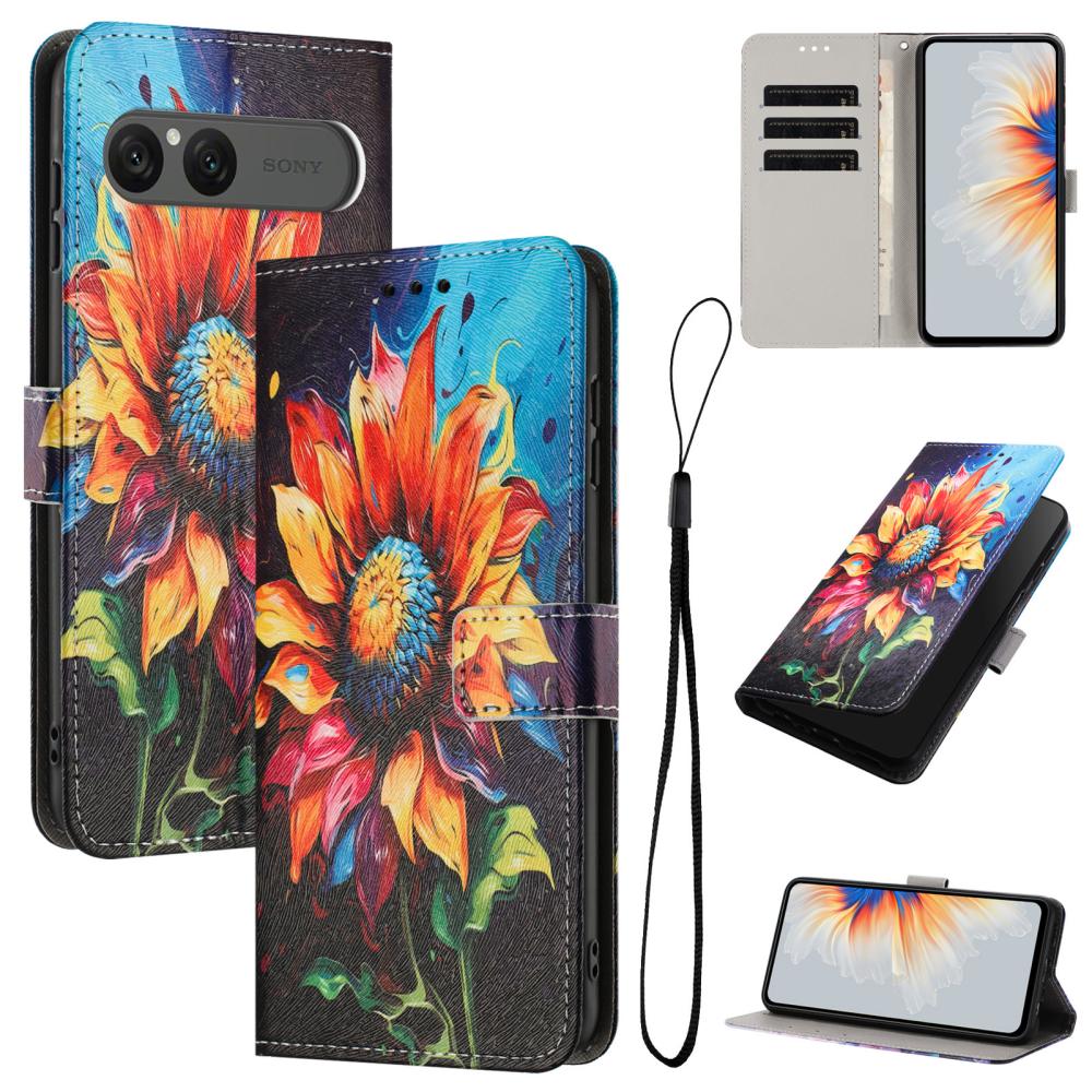  Sony Xperia 10 VII Fodral Med Tryck Solros