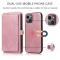  iPhone 14 2in1 Flerfack Magnet Fodral / Skal Roséguld