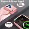  iPhone 17 Pro Skal Hybrid Med Marmor Tryck Rosa