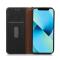 KHAZNEH KHAZNEH iPhone 15 Pro Fodral Flip Nappa Textur Svart