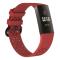  Ihåligt Silikon Armband Fitbit Charge 4/3 (L) Röd