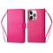  iPhone 13 Pro Max - 9-Korts 2in1 Magnet Fodral / Skal - Rosa