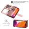  iPhone 13 Pro Max - 9-Korts 2in1 Magnet Fodral / Skal - Roséguld