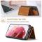 DG.MING DG.MING Galaxy S23 Plus Skal Med Magnetisk Plånbok Brun