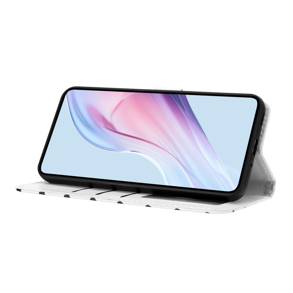  Google Pixel 11 / 11 Pro Fodral Läder Prickigt Mönster Vit