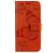  Samsung Galaxy S22 Plus Fodral Fjärilar Tryckt Läder Orange