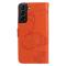  Samsung Galaxy S22 Plus Fodral Fjärilar Tryckt Läder Orange