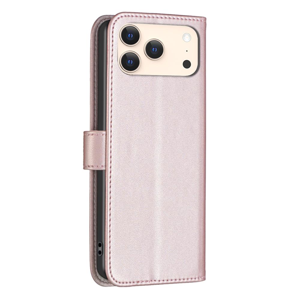 BINFEN BINFEN iPhone 17 Pro Max Fodral Läder Roséguld