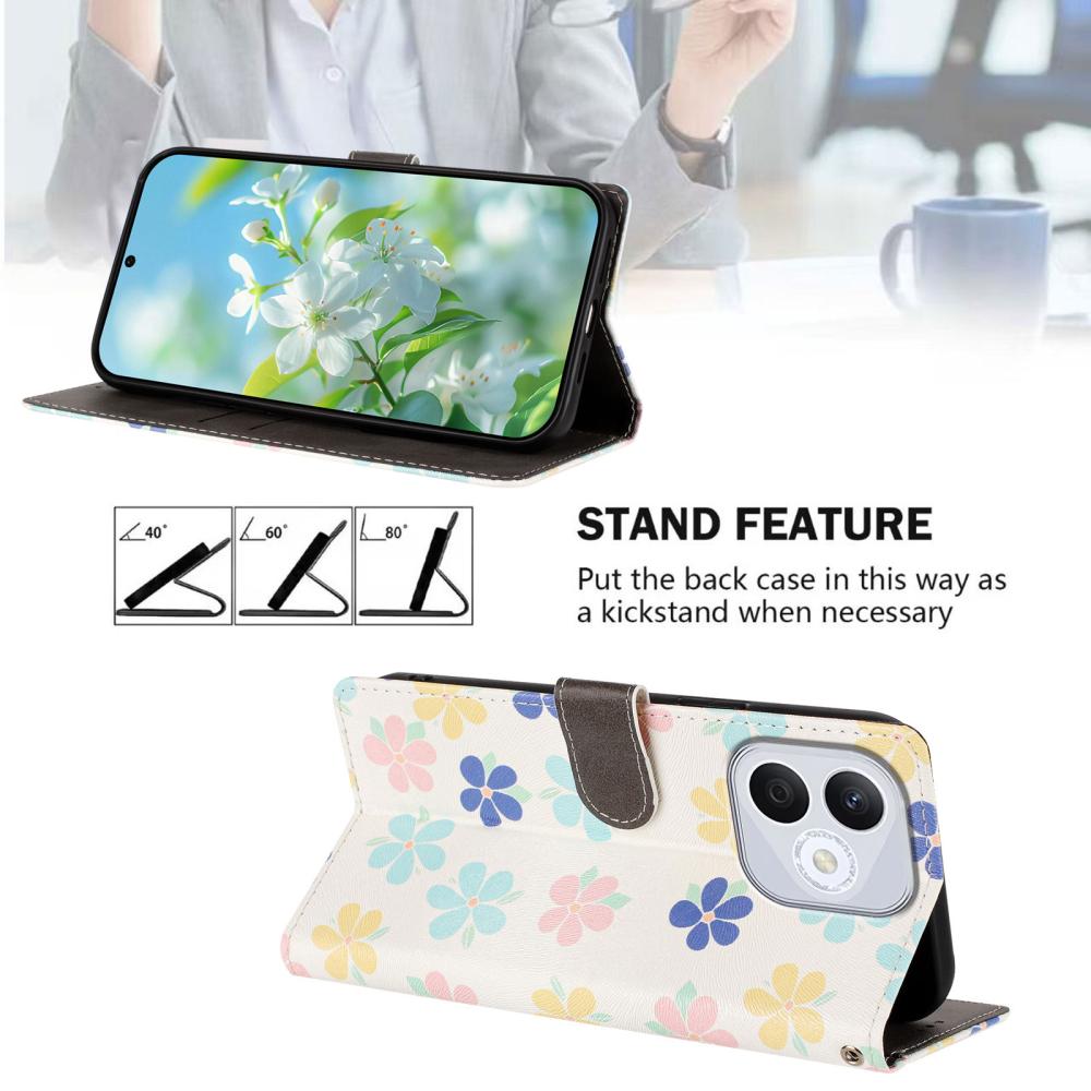  Honor 400 Lite Fodral Med Tryck Färgglada Blommor