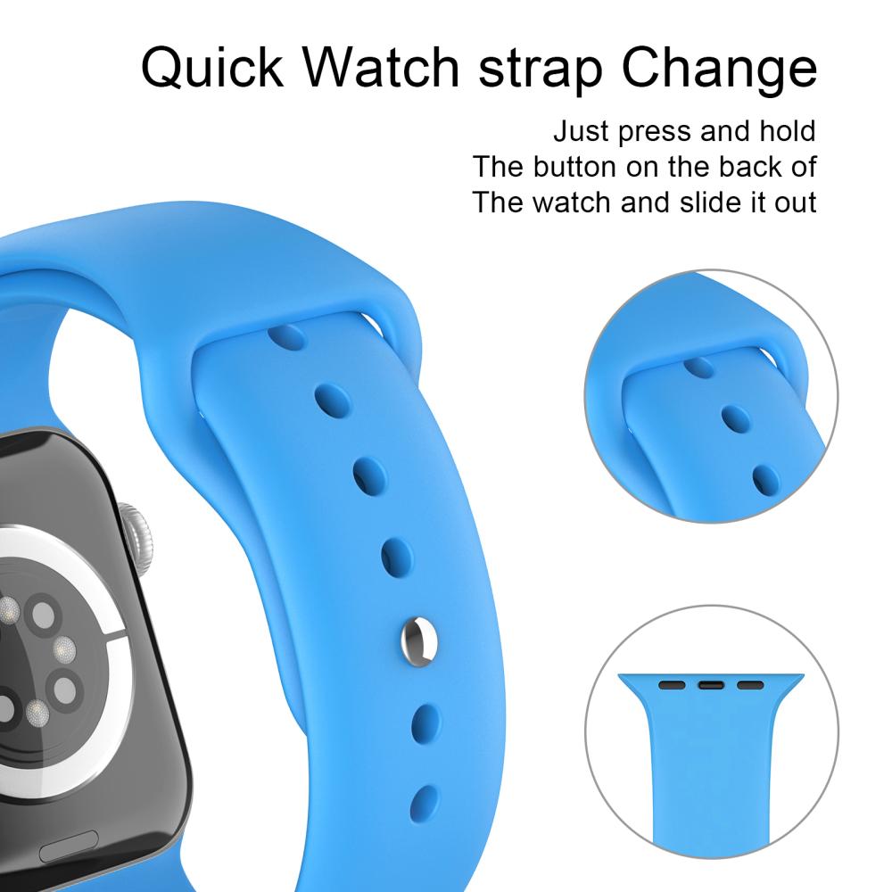 ColorPop Apple Watch 38/40/41/42 mm Silikon Armband (S/M) Blå