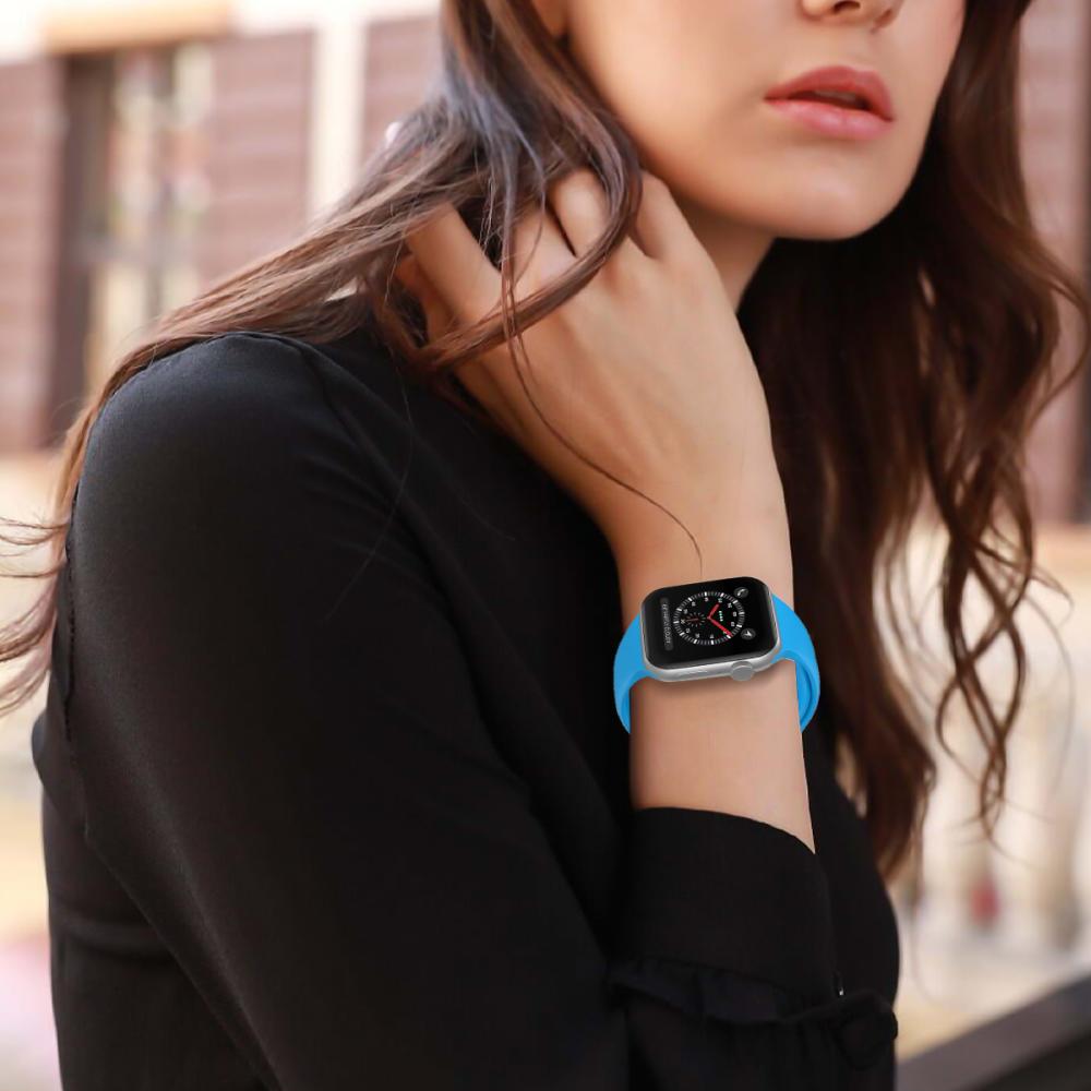 ColorPop Apple Watch 38/40/41/42 mm Silikon Armband (S/M) Blå