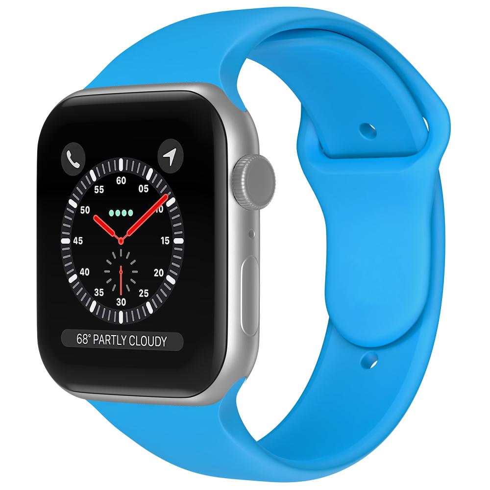 ColorPop Apple Watch 42/44/45/46/49 mm Silikon Armband (S/M) Blå
