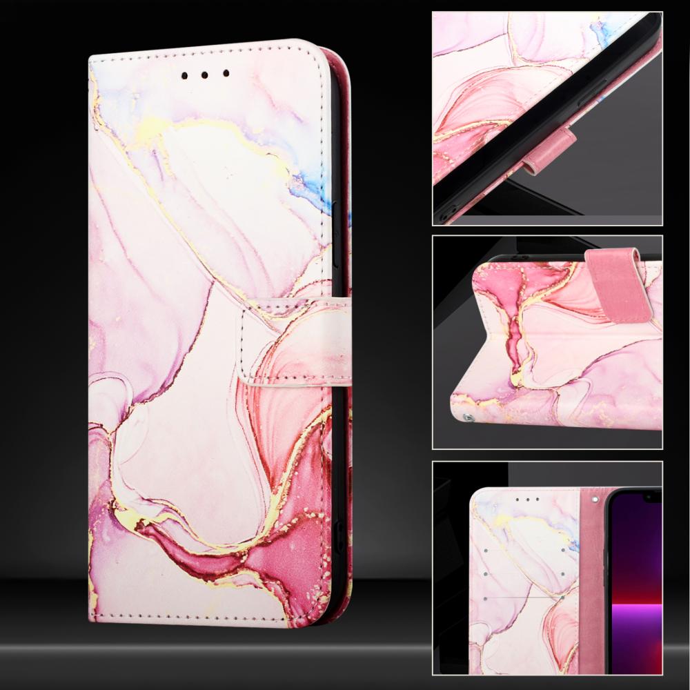  OnePlus 15 Fodral Läder Marmor Roséguld